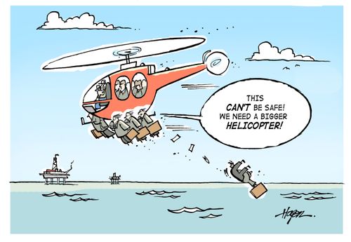 'This CAN'T be safe! We need a bigger helicopter!'