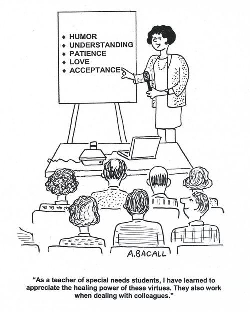Applying skills in teaching special needs students to dealing with colleagues.