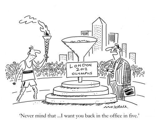 'Never mind that...I want you back in the office in five.'