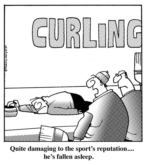 Damaging to the sport's reputation...he's fallen asleep.