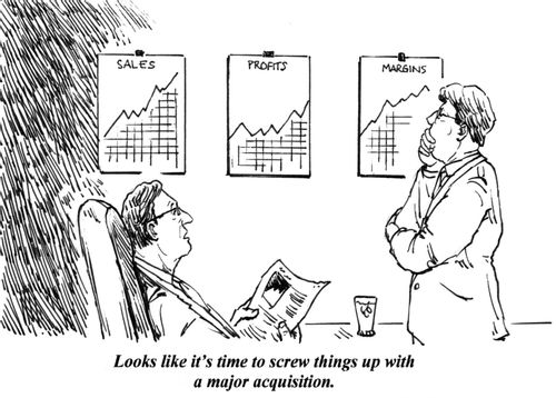 'Looks like it's time to screw things up with a major acquisition.'