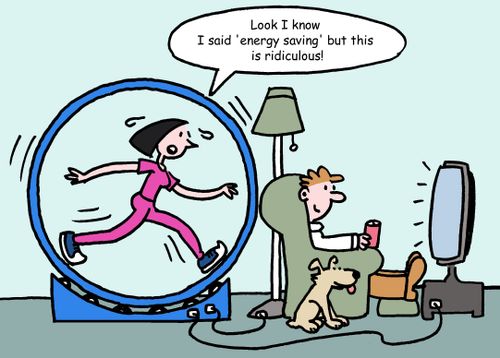 'Look I know I said 'energy saving' but this is ridiculous.'