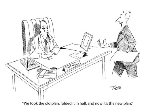 'We took the old plan, folded in half, and now it's the new plan.'