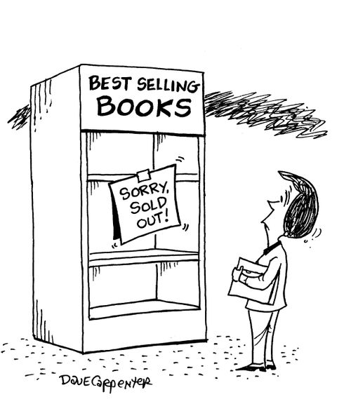 Best selling books, 'Sorry, sold out!'
