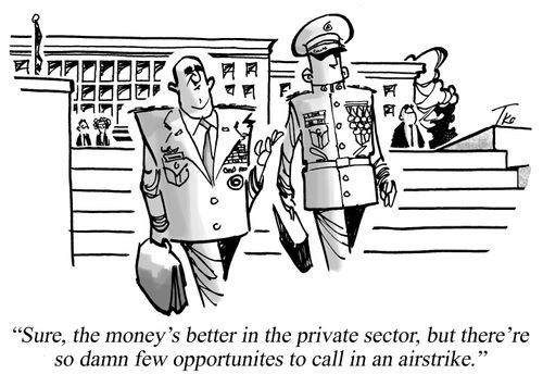 'Sure the money's better in the private sector, but there're so damn Few Opportunities to Call in an Airstrike.'