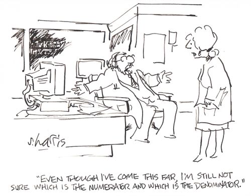 'Even though I've come this far, I'm still not sure which is the numerator and which is the denominator.'