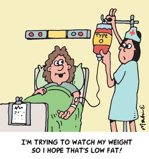 'I'm trying to watch my weight so I hope that's low fat!'
