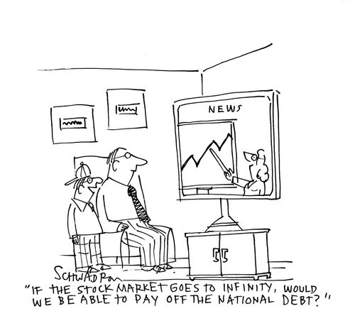 "If the stock market goes to infinity, would we be able to pay off the national debt?"