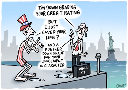 US Credit: 'I'm down grading your credit rating...'