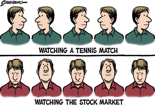 Watching a tennis match vs. watching the stock market.