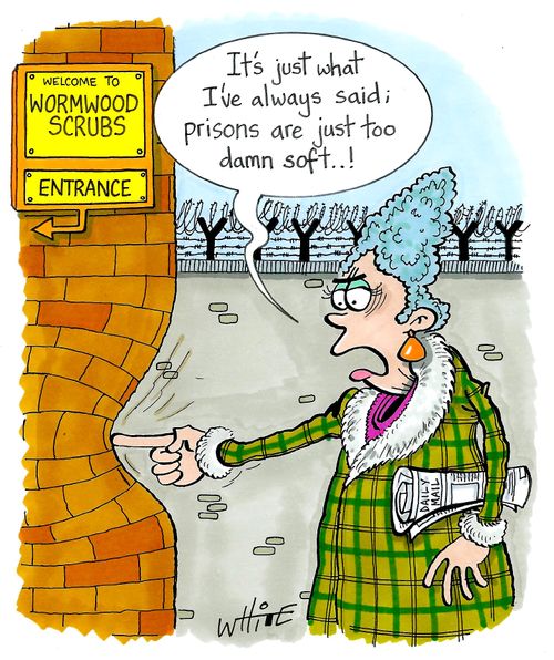 "It's just what I've always said; prisons are just too damn soft...!"