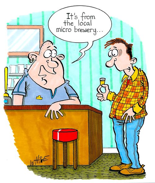 "It's from the local micro brewery..."