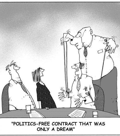 'Politics-free contract that was only a dream.'