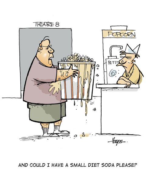 "And could I have a small diet soda please."
