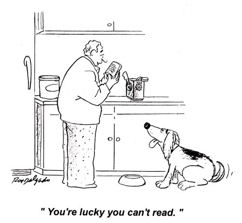 'You're lucky you can't read.'