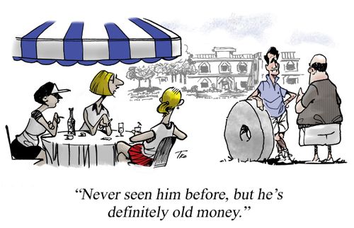 "Never seen him before, but he's definitely old money."