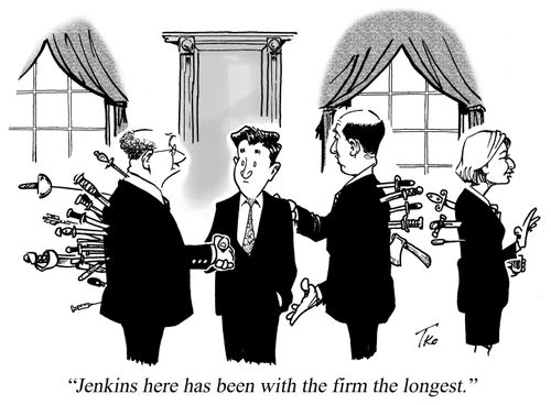 Jenkins here has been with the firm the longest,