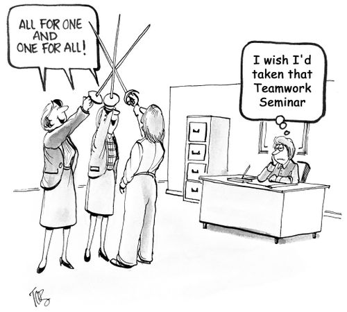 I wish I'd taken that teamwork seminar.