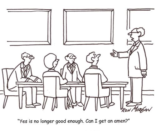 'Yes is no longer god enough. Can I get an Amen?'