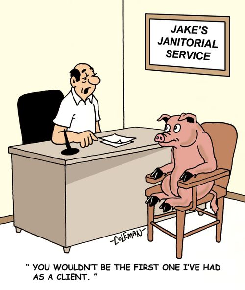 'You wouldn't be the first one I've had as a client.'
