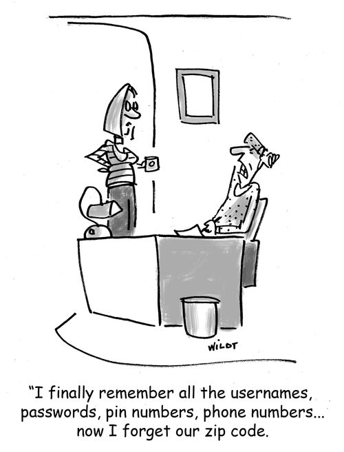 Remembering passwords.
