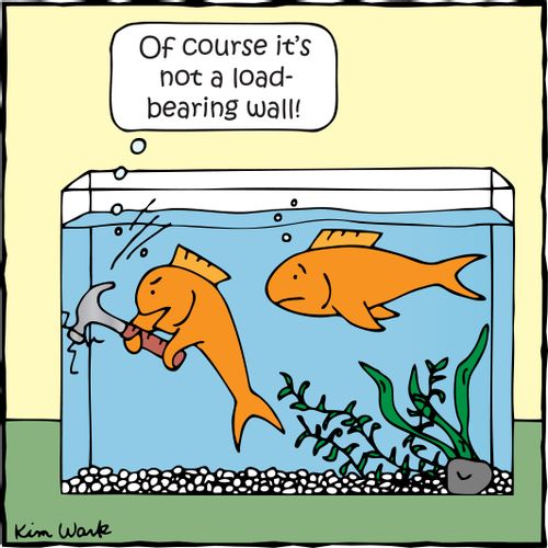 'Of course it's not a load-bearing wall!'