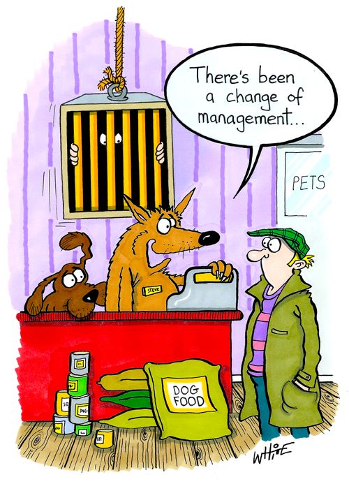 "There's been a change of management..."