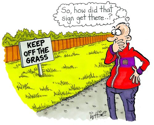 "So, how did that sign get there...?"