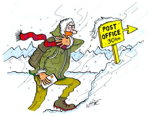 Post Office 30km.