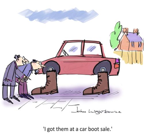 "I got them at a car boot sale."