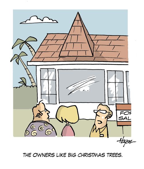 'The owners like big Christmas trees.'