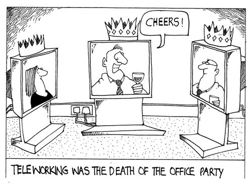 Teleworking was the death of the office party