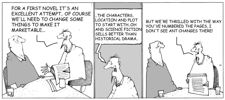 Book publisher telling author about some changes needed.