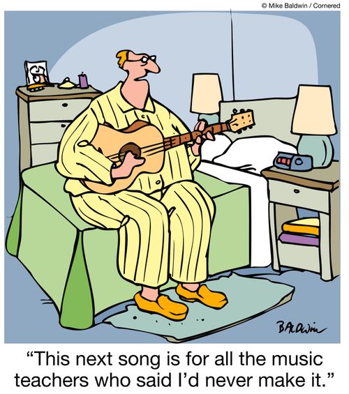 "This next song is for all the music teachers who said I'd never make it."