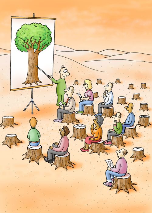 Teaching Class What A Tree Looks Like.
