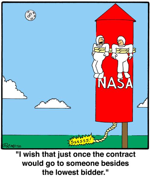 'I wish that just once the contract would go to someone besides the lowest bidder.'