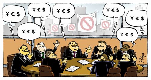 The yes men...