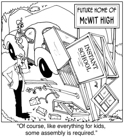 'Of course, like everything for kids, some assembly is required.'