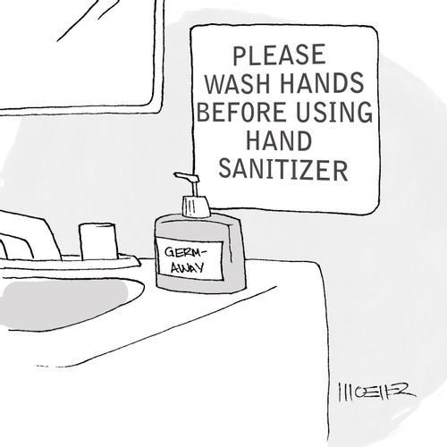 Please wash hands before using hand sanitizer