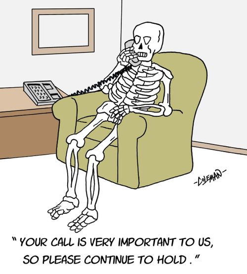 'Your call is very important to us, so please continue to hold.'