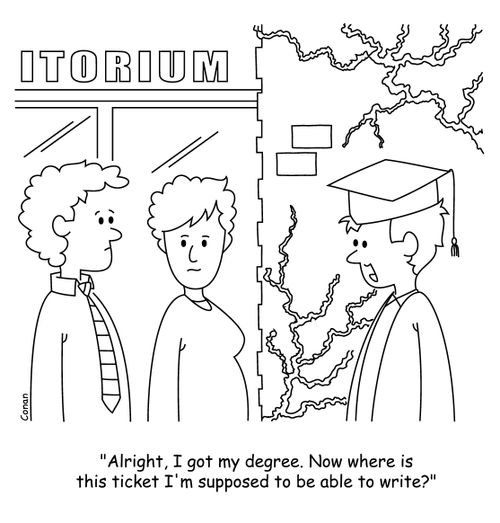 "Alright, I got my degree. Now where is this ticket I'm supposed to be able to write?"
