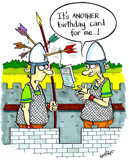 "It's another birthday card for me...!"