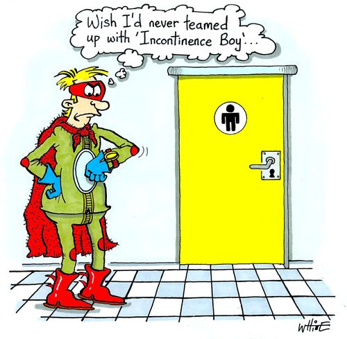 "Wish I'd never teamed up with 'Incontinence Boy'..."