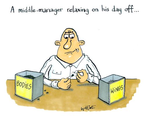 A middle-manager relaxing on his day off...