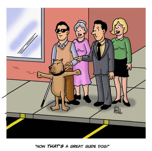 "How ahat's a great guide dog!"