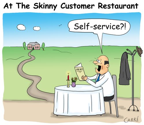 At The Skinny Customer Restaurant