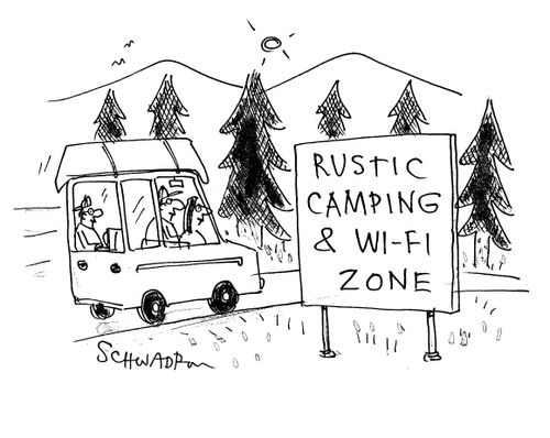 Rustic Camping and Wi-Fi Zone.