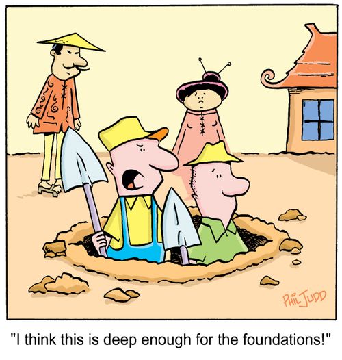 'I think this is deep enough for the foundations!'