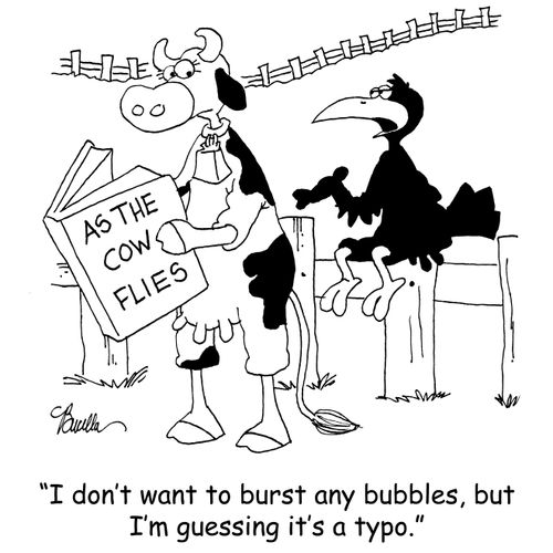 'I don't want to burst any bubbles, but I'm guessing it's a typo.'