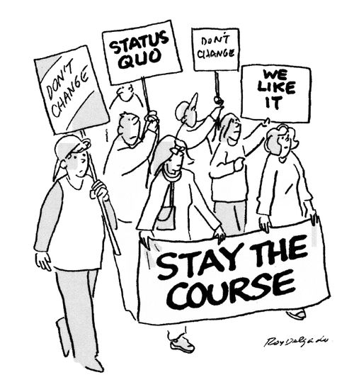 Stay the course.